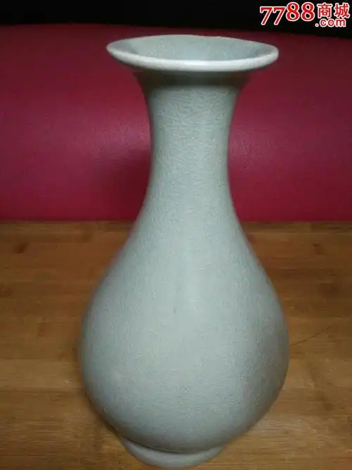 老瓷器,老汝瓷,瓶,青瓷/秘色瓷,豆青釉,年代不详,瓶,汝窑_第1张_7788