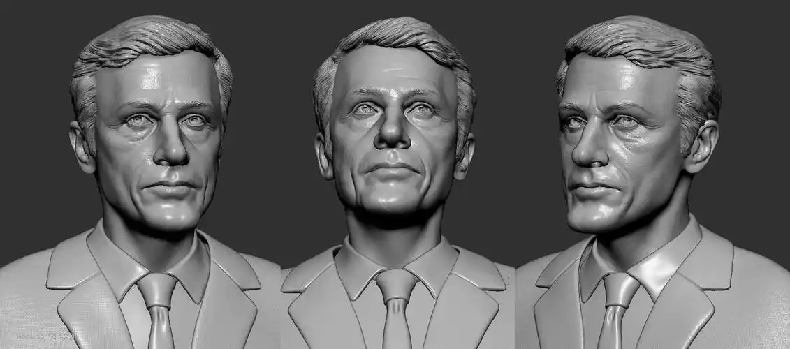 人物头部精细雕刻模型设计