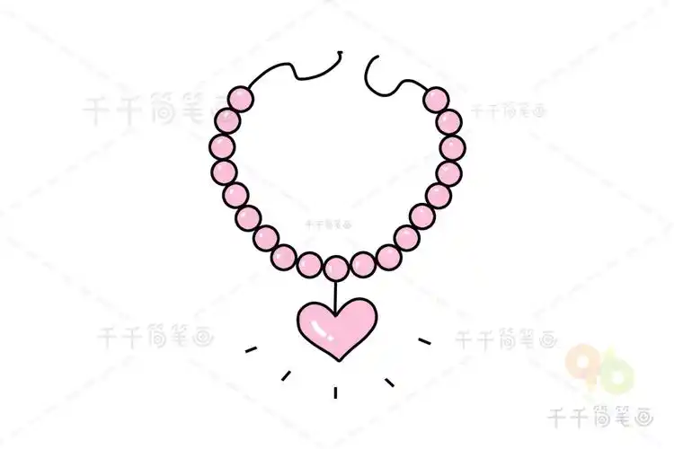 项链简笔画怎么画