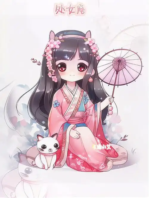 卡通小艾十二星座古风公主简笔画-度小视