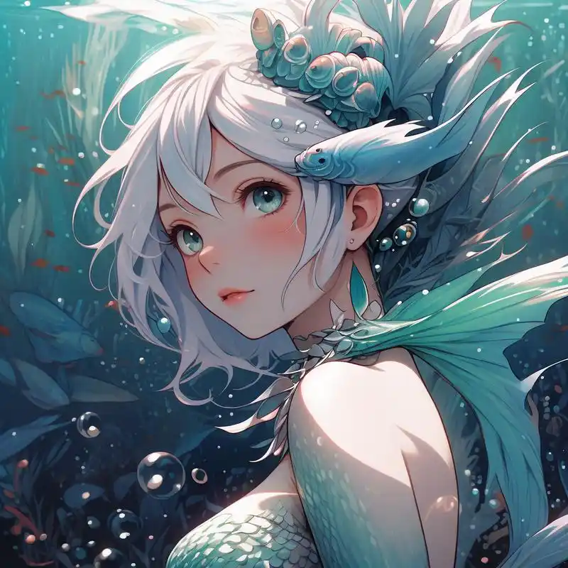 0469♀15深海中的美人鱼头像95 探索深海的神秘,与美人鱼相遇