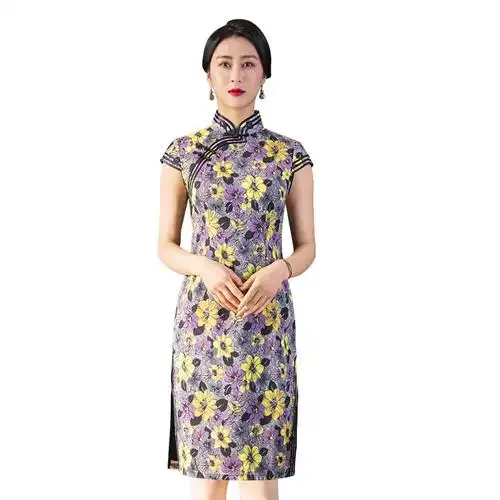 凤禧印花让人一眼就爱上,修身设计显瘦 - 抖音