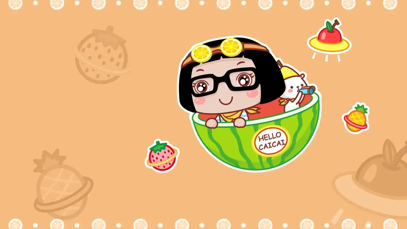 创意卡通hello菜菜电脑桌面壁纸