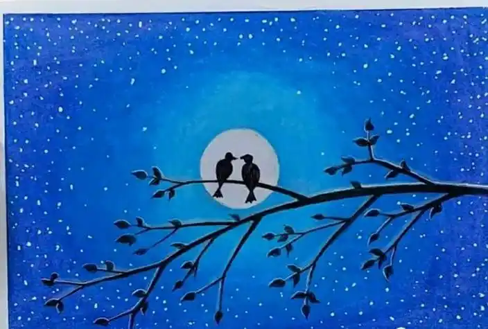 超好看又简单的星空画超好看又简单的星空画水粉