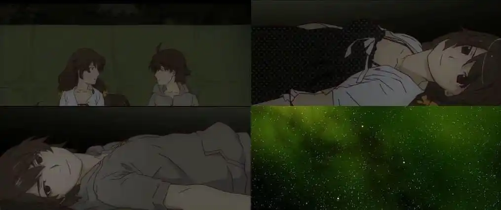 但是我第一反应是化物语的第12话,荡漾和阿拉垃圾一起看星星的那一幕