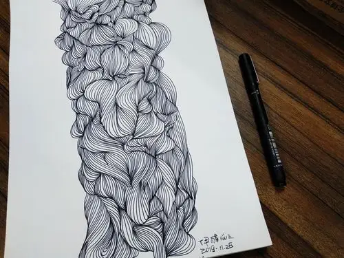 视觉传达装饰画插画基础线条训练,附带视频来了