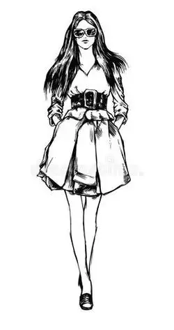 大人女士简笔画