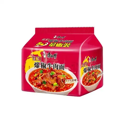 康师傅方便面经典爆椒牛肉面102g袋装泡面速食面即冲泡方便面