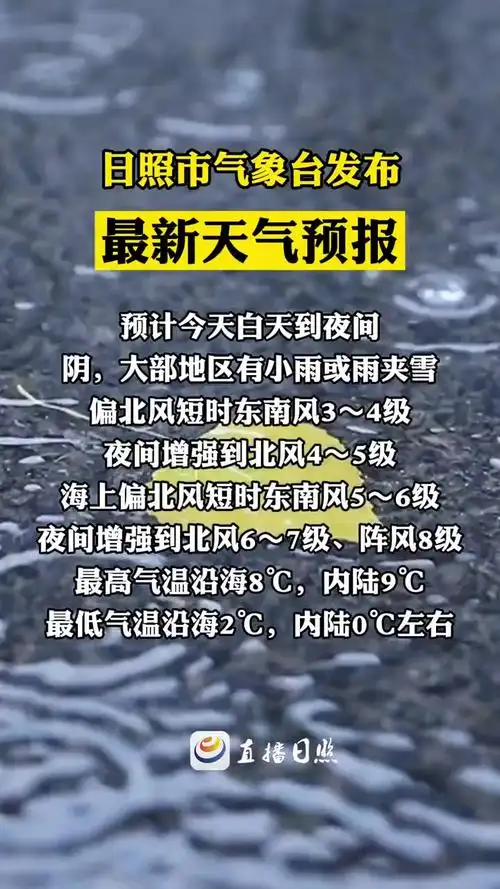 日照市气象台发布最新天气预报