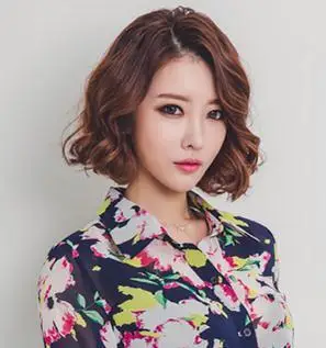 短发卷发发型图片女2017最新短发卷发少女发型图片大全