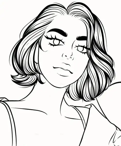 ipad欧美风头像插画