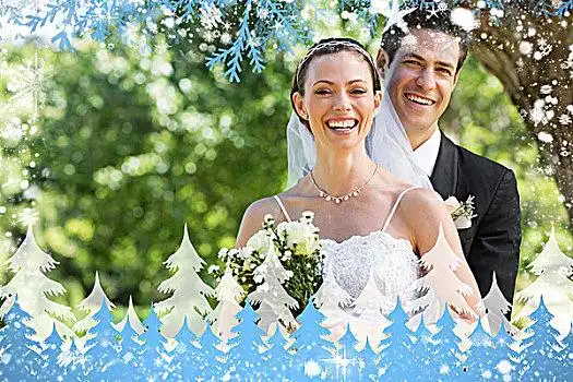 新婚,情侣,花,花束,公园