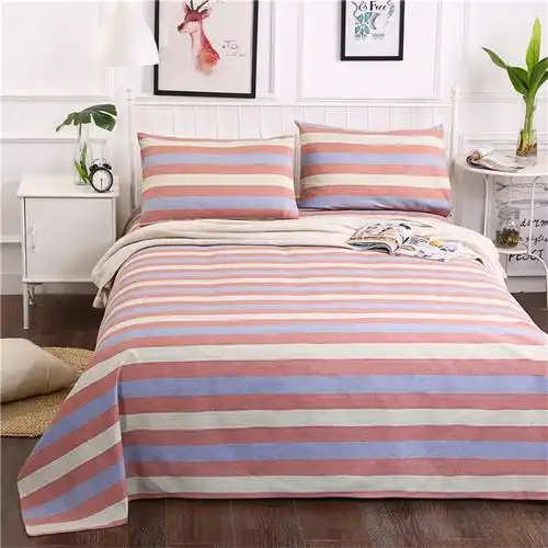 【金泰莱老粗布】纯棉加厚老粗布床单单双人学生宿舍床单四季布被单