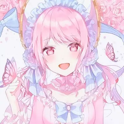 女生头像闺蜜头像二次元头像动漫头像粉嫩头像喏三色堇儿/vb自截