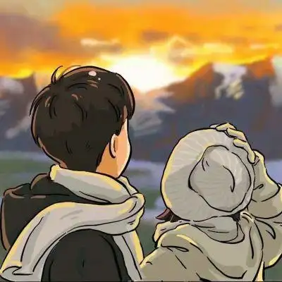 高清情侣双人两张qq头像图片超好看情侣卡通微信头像图片大全