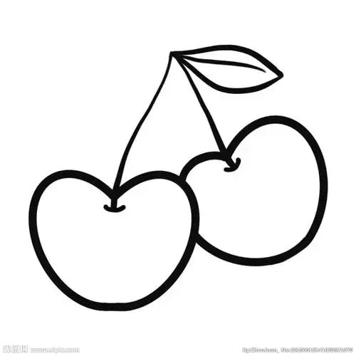 樱桃线稿图片