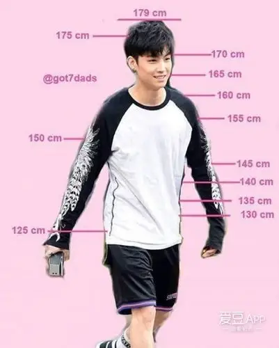 [got7][分享]160611 got7欧巴们的身高比对 看看你与理想型差多少