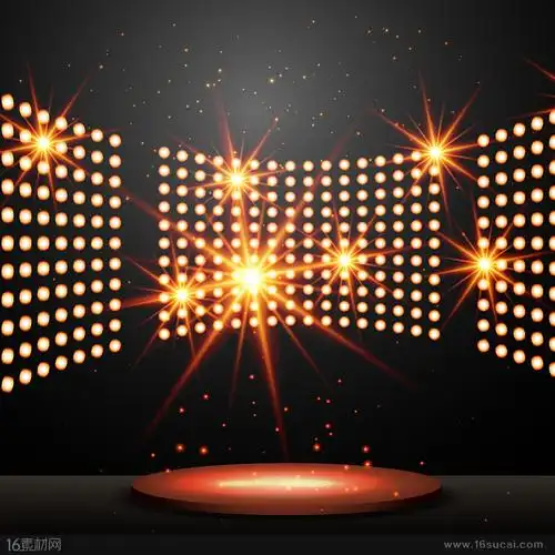 闪耀舞台光效背景矢量素材