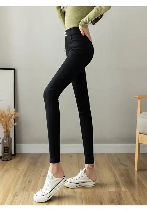 zara n官方女装休闲裤女2021秋季新款高腰修身显高显瘦百搭紧身休闲裤