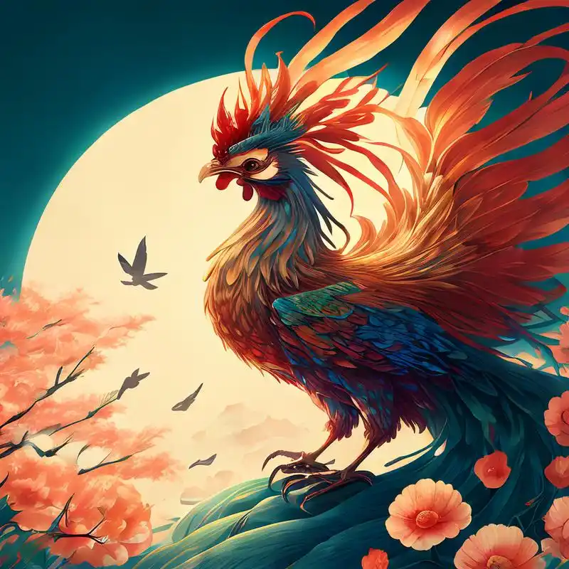 吉卜力艺术斜逆光,渲染,凤凰不啄粟,岂肯同鸡口.