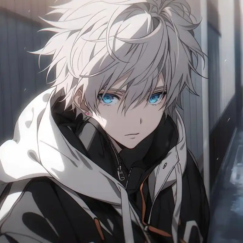 5250白发蓝瞳动漫头像5250 白毛控集合!