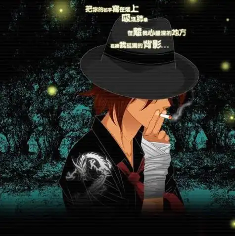 黑色背影吸烟男生头像图片