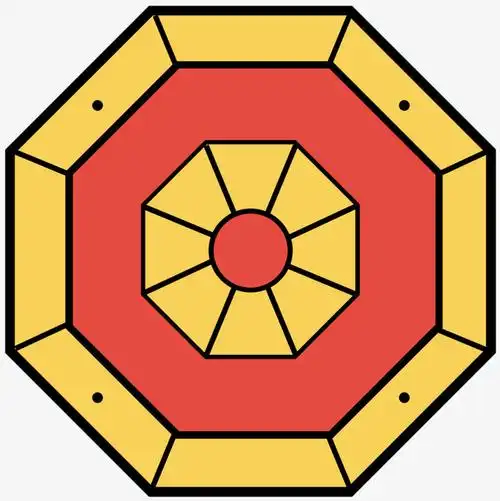 彩色彩色手绘八卦卡通图标