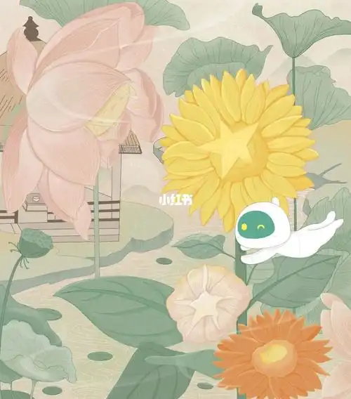 24节气国风手绘海报小暑