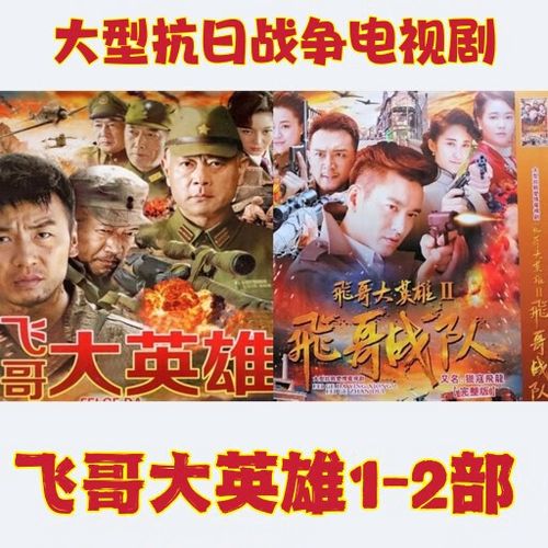 eoenkk飞哥大英雄1-2部飞哥战队dvd碟片光盘 猎寇飞龙 抗日战争电视剧