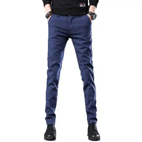 修身潮流加绒西裤小脚显瘦身男商务正装男士韩版新款休闲裤秋季男