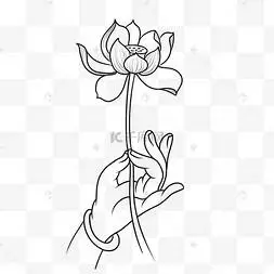 佛手莲花植物佛教手拿莲花敦煌佛手莲花敦煌文化佛手3dc4d立体手捧