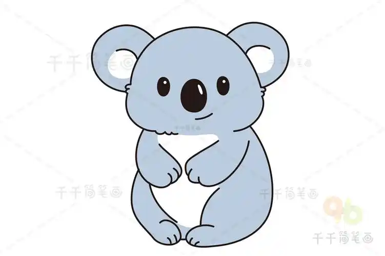 零基础简笔画学画树袋熊陆地动物简笔画