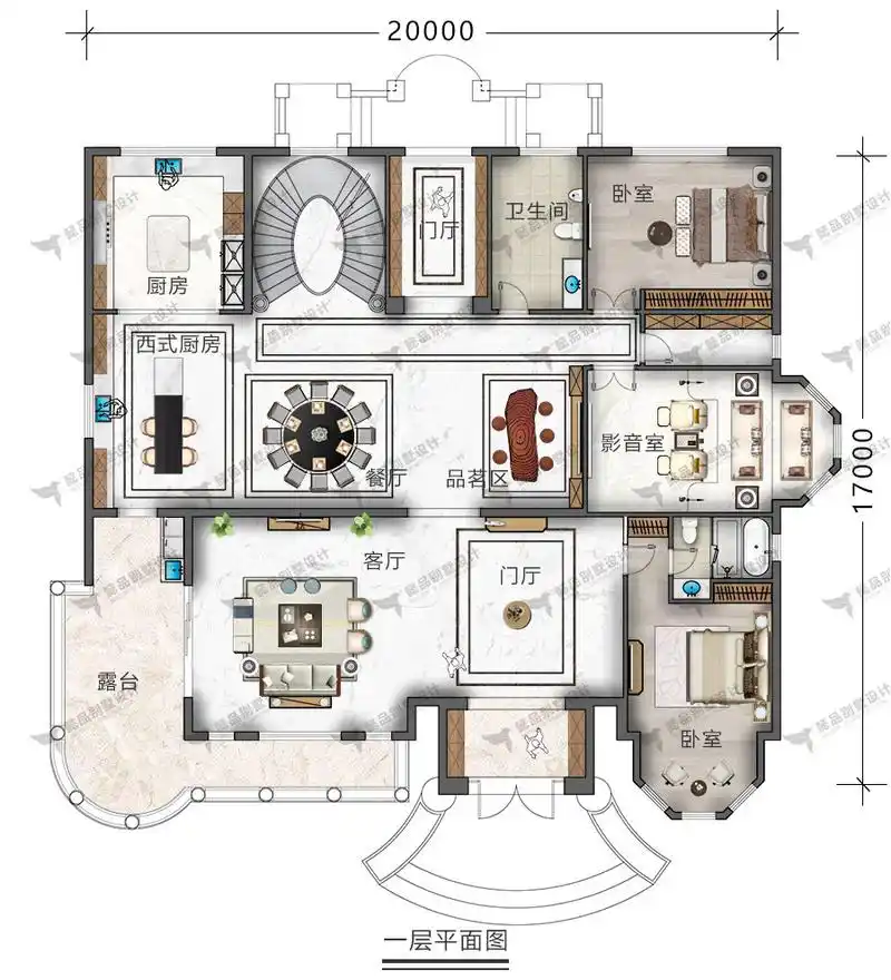 二层法式庄园别墅设计图纸