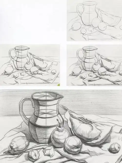 素描教学课堂:解决这几个问题,将使你的静物塑造能力更上一层楼!