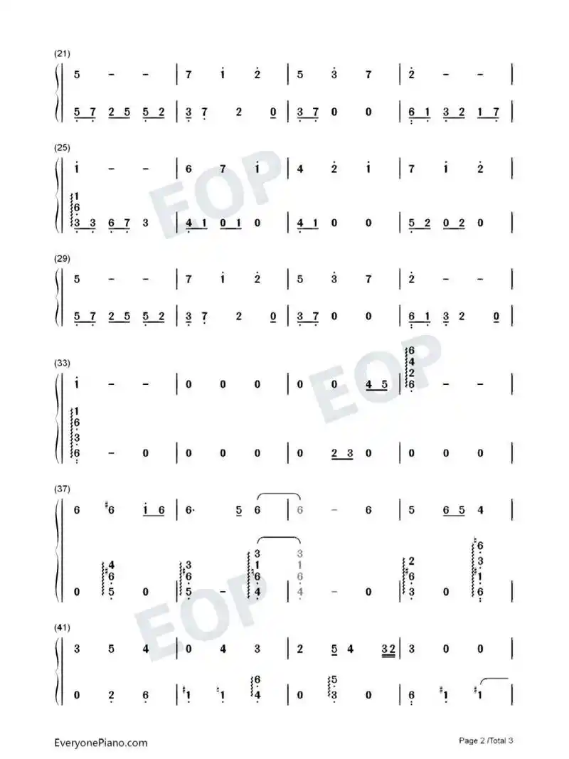 原神背景音乐简谱  蒙德篇 原神 原来你也玩原神 原神日常 简谱