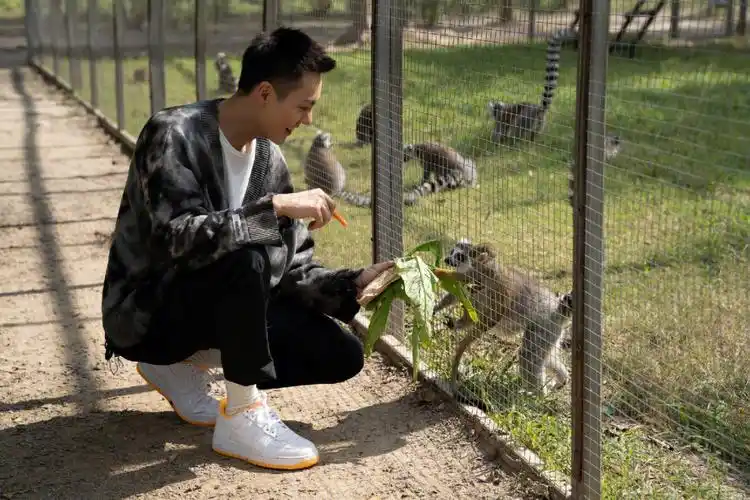 陈伟霆休闲装小白鞋白袜二