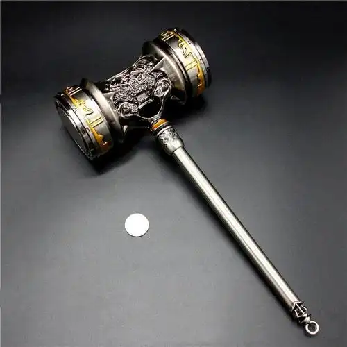 昊天锤超大1米金属斗罗大陆周边合金唐三昊天锤超大号35cm金属男孩