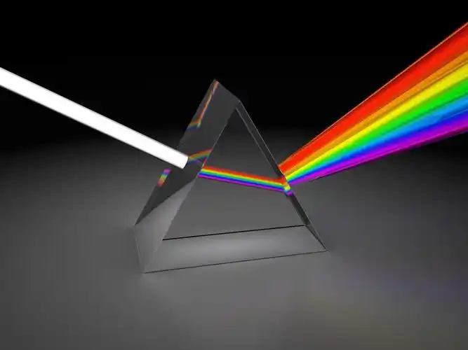 棱镜,抽象的 3d 插图的划分光棱镜