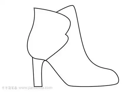 红色高跟鞋简笔画