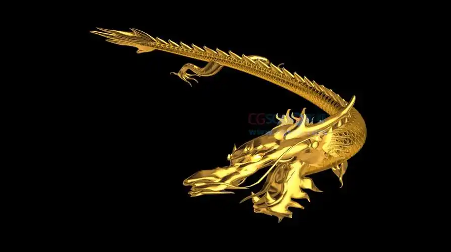 金龙飞龙带通道龙视频序列素材