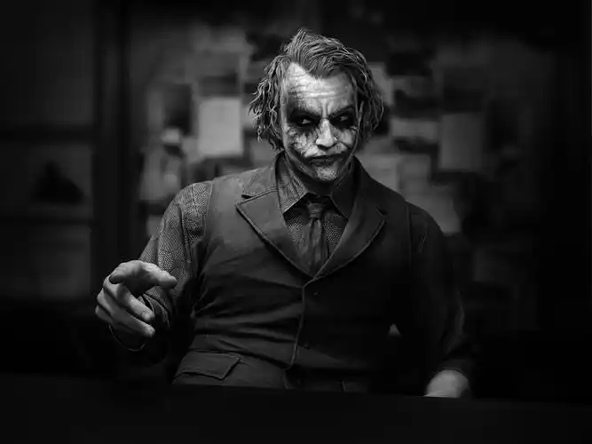 希斯·莱杰 小丑|三维|人物/生物|在路上的胡某某 - 原创作品 - 站酷