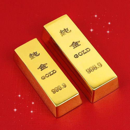 黄铜金条金砖仿真金元宝摆件供奉大小号中式客厅摆设