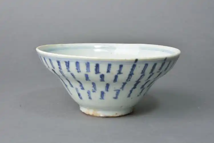 清代民窑青花曲腹碗,曲线优美,值得收藏的瓷器|陶瓷,瓷器鉴赏知识