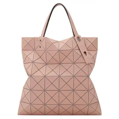 日本三宅同款几何菱格包女士单肩手提baobao托特包6格经典格子包