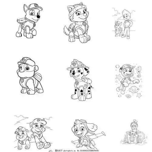 汪汪队简笔画 汪汪队简笔画幼儿