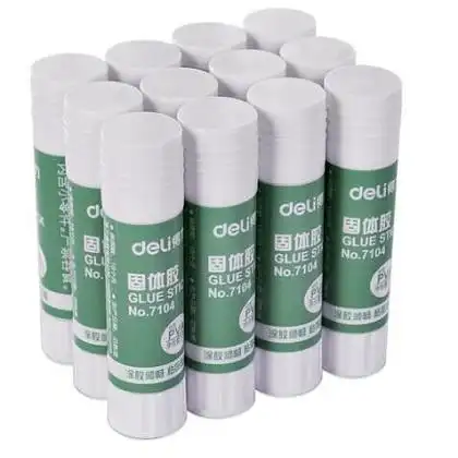 deli-得力 7104 15gpva手工固体胶棒固体胶水 12支/盒