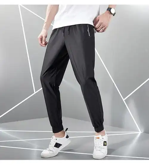 两条装罗蒙男装休闲裤男冰丝裤夏季裤子男士直筒裤运动服新款速干中