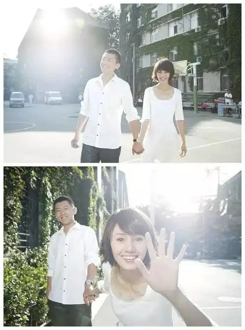 袁泉&夏雨选择了重回大学认识的地方从校服到婚纱一起牵手到白头温馨