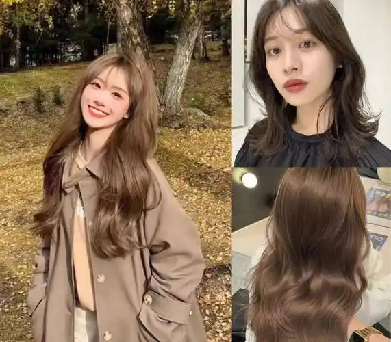 它比奶茶棕深色一点,光下发丝会泛着栗子色,不沉闷不夸张,既有日系