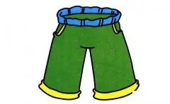 昆虫简笔画624天前 (10-15)12款卡通裤子短裙服装简笔画手账素材